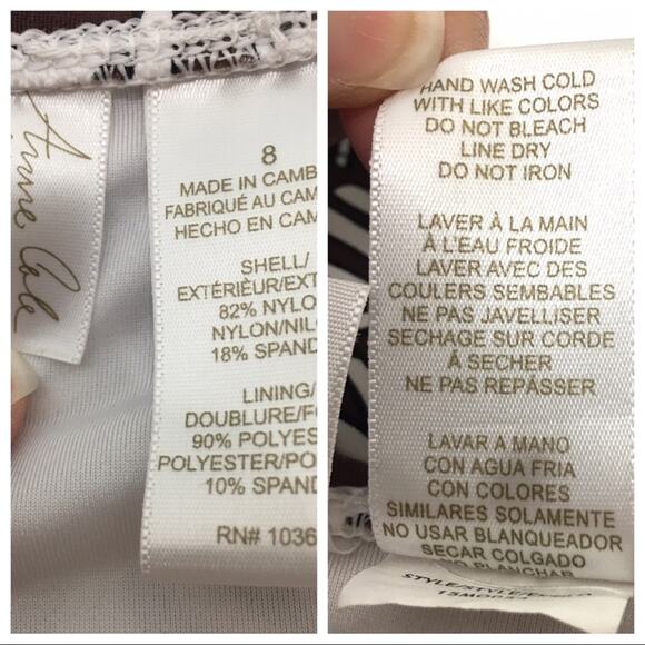 Anne Cole Brown Leaf Nature Pattern Sweet Heart Halter High Cut One Piece Size 8 - Picture 6 of 8